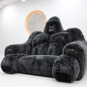<span class=keywords><strong>Canapé</strong></span> moderne VOXHOME en forme d'animal, <span class=keywords><strong>canapé</strong></span> monstre King Kong Gorille pour salon, possibilité de personnalisation en cuir véritable, <span class=keywords><strong>canapé</strong></span> 2 places - Product Image 1