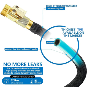 Ad alte prestazioni 3/4 "espandibile <span class=keywords><strong>tubo</strong></span> da giardino con connettore in gomma irrigazione magica e scatola di carta nera <span class=keywords><strong>per</strong></span> uso giardino autolavaggio - Product Image 5