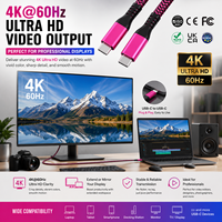 Câble USB Type-C personnalisé LUNG KAY avec logo, USB 3.1 Gen2, charge rapide PD 100W, transfert de données 20 Gbps, utilisation informatique, tressé PVC/Nylon