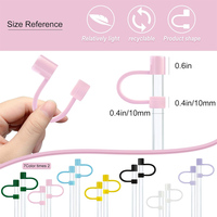 Cache-Pailles en Silicone 10 MM et Capuchons Anti-Poussière pour Gobelets, Tumblers, Accessoires de Bar, Logo Personnalisé, 1 Pièce avec Poignée pour Stanley