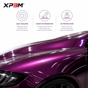 Film de protection de peinture (PPF) XP3M Paint RS Pearl Grape Purple OEM brillant en TPU, 7,5 mil, auto-réparant, anti-rayures, anti-jaunissement - Product Image 5