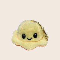 Lilangda Peluche Poulpe Inversé Mignonne en Coton PP et Maille, Porte-clés, Pendentif Moelleux Rembourré, Décoration de Sac à Dos, Adorable
