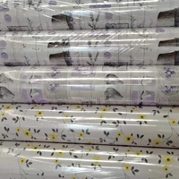 Nappes en PVC imperméables à l'huile avec support en mousse Couverture de table en plastique Nappe de table de jardin 0.8mm x 1.2m x 30m