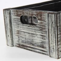Jardinière en bois d'extérieur durable et écologique, ensemble rectangulaire de 2 pièces pour plantes de jardin, fleurs, succulentes, plantes herbacées