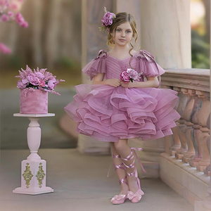Purple Kids Ball Gown Wedding Dresses