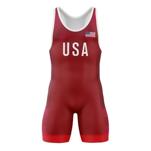 Vente en gros Oem Odm Sublimation Professional Wrestling Uniformes Singlets Pro Collants Vêtements Singlet Wrestling