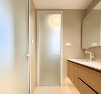 Puertas Interiores de Vidrio con Privacidad, Resistentes a la Humedad, de Aluminio, con Estructura Estable y Diseño Duradero, Garantía de 5 Años para Hoteles y Apartamentos