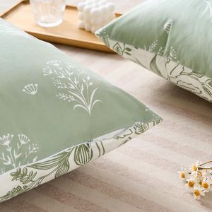 Lot de 2 housses de <span class=keywords><strong>coussin</strong></span> à motif de plantes d'été, douces pour canapé-<span class=keywords><strong>lit</strong></span>, salon, décoration de la maison - Product Image 4