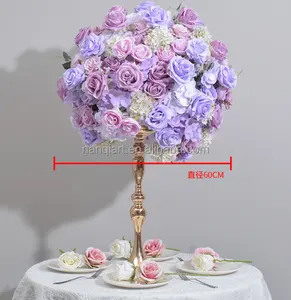 Wholesale Cheap Home Dining Table Decor 60 CM Hydrangea Rose Flowers Wedding Party Wall Backdrop Decoration Arch Long Flower Row