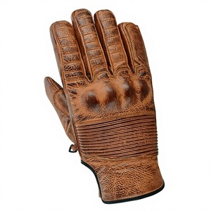 Gants de moto en cuir unisexes, longueur poignet, non doublés, respirants, style sportif pour une utilisation en extérieur, quatre saisons - Product Image 3