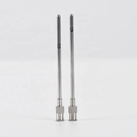 Cannule de tétine réutilisable en acier inoxydable avec raccord Luer Lock, instrument vétérinaire pour bétail, certifiée CE, pour diagnostic et injection