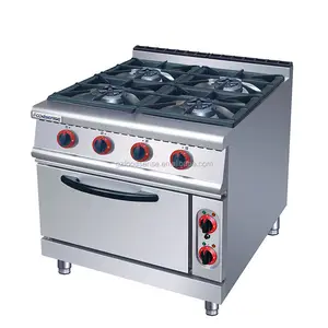 2020 Manufacturer Free Stand Combination Oven with 4-Bunner Gas Range with Oven for commercial hotel/retuarant/food shop