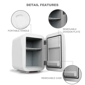 Refrigerador portátil automático de 4 litros/6 latas, refrigerador termométrico e aquecedor para alimentos, para cuidados com a pele