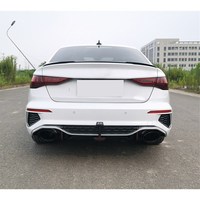 Diffuseur avec sorties d'échappement pour Audi A3 8Y 2021-2022, lèvre de pare-chocs arrière, spoiler diffuseur