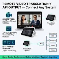 Dispositif de traduction multilingue AI avec deux écrans tactiles, prend en charge l'anglais, l'espagnol, le japonais et 37 autres langues