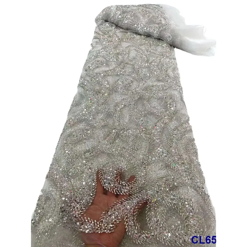 RTS Hot Sale lisami 3d flower bean bridal white navy blue purple royal blue gold sequins design lace fabric