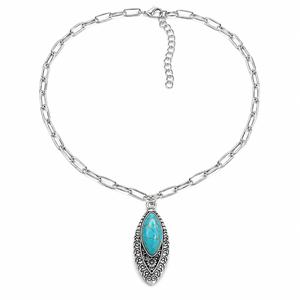 Collana con Ciondolo Inciso Floreale, Design Vintage per Donne - Product Image 3