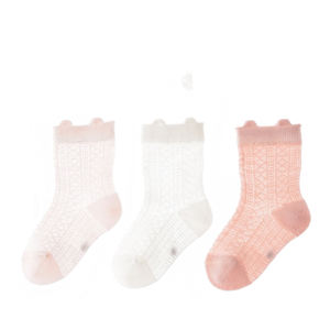 Xiangyi Calsetines Al Por Mayor Sólido Transpirable Malla Fina Recién <span class=keywords><strong>Nacido</strong></span> Algodón Infantil Niño Bebé Niña Calcetines Conjuntos - Product Image 2