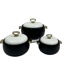 Exquisita Caja de Regalo con Olla Térmica de 1L, 2L y 3.5L, Juego de Ollas Aisladas con Diseño Geométrico Creativo