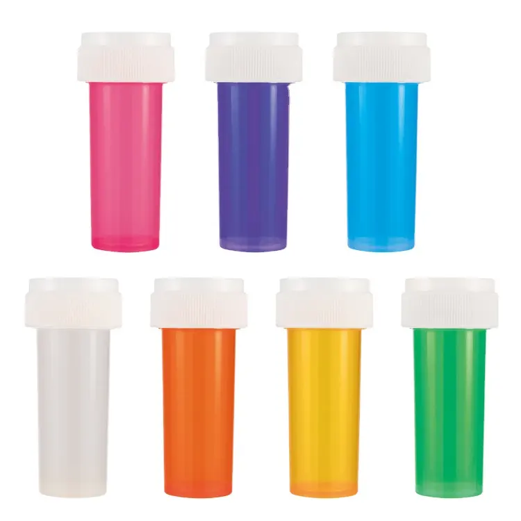 60ml 80ml 120ml 160ml Colorful Prescription Bottles 30dr Child Resistant Plastic Bottle Medicine Pill Vial Pop Top Containers