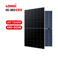 Panel Surya Longji Photovoltaic HiMO X10 Scientist LR7 72HVDF Kaca Ganda 2.0mm Efisiensi 23.7%-24.6% Paduan Aluminium Anodized