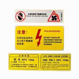 Tem nhãn cảnh báo ô tô PVC tùy chỉnh - Nhãn dán chống thấm nước, chống dầu, công nghệ UV cho an toàn động cơ, bình ắc quy, lốp xe - Product Image 2