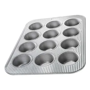 Mini Cupcake Pan 48-Cup Nonstick Mini Muffin Pan Carbon Steel Muffin Tin  for Baking Cheesecake 