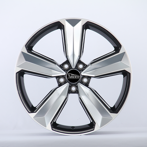 Cerchi Forgiati REP 695F 19/20 pollici 9J Neri con Finitura Fresata, Multirazze Sfalsate a 5 Fori, Pronti per la Spedizione per Audi - Product Image 1