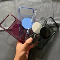 Coque de téléphone transparente rigide en PC, avec anneau magnétique pour le contrôle de la caméra, pour iPhone 18 Pro Max, nouvelle et originale.