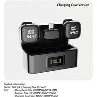 Microphone cravate sans fil à condensateur MIC3 2.4G avec suppression du bruit, design métallique pour téléphone, diffusion en direct en extérieur et enregistrement vidéo