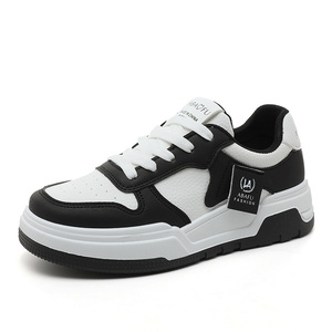 Chaussures plates pour femmes 2026, respirantes, à lacets, en PU, style sport décontracté, antidérapantes, tendance intemporelle, pour étudiantes - Product Image 3