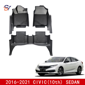Tappetini Auto 5D in TPE per <span class=keywords><strong>Honda</strong></span> <span class=keywords><strong>Civic</strong></span> <span class=keywords><strong>Sedan</strong></span> 2016-2021 LHD, Set Completo di Tappetini per Auto - Product Image 2
