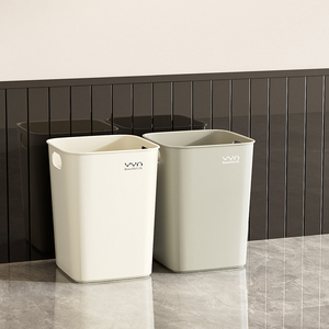 Hình chữ nhật Nhựa thùng rác có thể cho hộ gia đình và sử dụng thương mại lidless thiết kế cho ngoài trời và phòng tắm phong cách Thùng rác có thể - Product Image 3