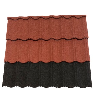 Tuiles de toit en acier revêtues de pierre de conception moderne Linyi en gros, couleur sable, résistantes à la chaleur - Product Image 2