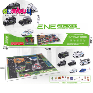 เสื่อผ้าฝ้ายแผนที่เมืองสำหรับเด็กเสื่อสำหรับเล่นกีฬาในร่มแบบโต้ตอบและให้ความรู้ - Product Image 1