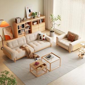 أريكة غرفة معيشة عصرية بسيطة على الطراز الياباني أريكة بقماش مخملي للخدش من قماش القطط - Product Image 3