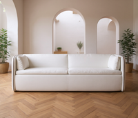Juego de Sofás Seccionales de Diseño Moderno y Lujoso para Sala de Estar, Muebles de Villa de Alta Calidad del Fabricante, Reposabrazos Blancos Personalizados