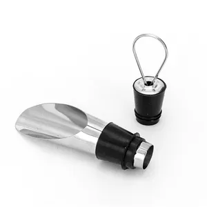 Stainless Steel Wine Pourer and Wine Stopper Bottle China Supplier