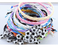 2025 cristal gros Football Couple Bracelet hommes et femmes fête Style fait à la main coloré tressé corde Bracelet