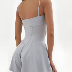 Mono de una pieza sin mangas sexy de verano, estilo deportivo casual, con corte en A, para fitness y yoga, con efecto moldeador de cintura, venta al por mayor - Product Image 6