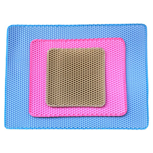 EVA <b>Cat</b> Litter Control Mat Double Layer Rectangle Washable For <b>Cat</b> Litter <b>Box</b> Gray Black Off White Blue Pink 30x30CM To 70x120CM - Product Image 3