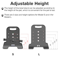 Gamelle pour animaux de compagnie OEM/ODM réglable sur pieds hauts, avec support pour la protection du cou, pour eau et nourriture