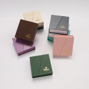 Cajas de Regalo de Joyería de Papel con Logotipo Personalizado Magnético de Lujo al por Mayor, Caja de Embalaje para Pendientes, Collares y Pulseras con Lazo de Cinta - Product Image 2