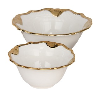 Juego de Vajilla de Cerámica de Lujo, <span class=keywords><strong>Platos</strong></span> <span class=keywords><strong>Hondos</strong></span> para Sopa con Borde Dorado, de <span class=keywords><strong>Porcelana</strong></span>, para Fiestas, Regalos, Elegantes - Product Image 6