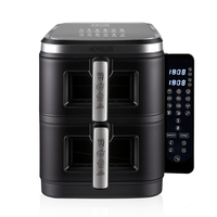 Friteuse à air ACKILISS 2800W conçue pour la cuisson à double panier avec circulation d'air à 360 degrés et puissance élevée