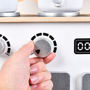 Ahşap oyun mutfak seti çocuklar için genişletilmiş depolama ile gerçekçi özellikler - Product Image 4