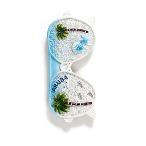 Aimant de réfrigérateur 3D écologique en résine, souvenir de plage, style île d'Aruba, aimant décoratif pour souvenirs touristiques - Product Image 5