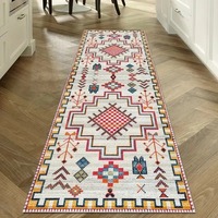 Böhmischer Flurteppich mit geometrischem Muster, Kristall-Samt-Bodenmatte, Eingangsbereich, Küche, Treppenhaus, langer Teppich, Heimdekoration