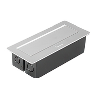 Boîtier de connectivité AV escamotable pour table de conférence, avec prises d'alimentation et de données, pour bureau de salle de contrôle