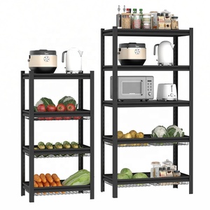 Práctico estante cuadrado de almacenamiento para cocina, 3/4/5 capas con soportes giratorios de rueda y estantes para <span class=keywords><strong>vajilla</strong></span> de sala de estar - Product Image 3